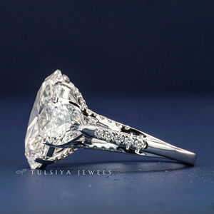 Anillo de Diamante Cultivado en Laboratorio de Oro Real de 14K para Mujer, Corte Brillante, Anillo de Diamante Sintético, Joyería Fina Elegante para Uso Diario - Product Image 3