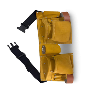 Export Quality Suede <b>Leather</b> <b>Tool</b> Pouch Bag Heavy Duty Storage Solution for <b>Tool</b> Management And Construction Professionals - Product Image 4