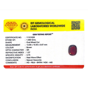 Natural Hessonite Gomed 7.8 Carat Oval Cut Loose Gemstone for Fine Jewelry - Product Image 4