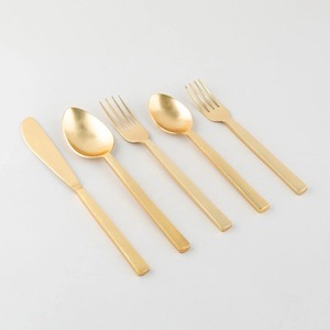 Colección de Comedor Elegante de Acero y Latón, Juego de Cubiertos de Latón y Acero, Cuchara, Tenedor y Cuchillo para Servir, Diseñado para Recepciones de Primera Calidad - Product Image 6