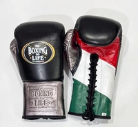 No Boxing No Life Guantes de Boxeo Profesionales Estilo Mexicano con Cordones, de Cuero Genuino, Antideslizantes, de Dedo Completo, que Absorben la Humedad, para Entrenamiento