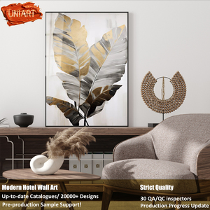 Impression sur <span class=keywords><strong>toile</strong></span> personnalisée Feuille de bananier <span class=keywords><strong>tropicale</strong></span>, Affiche murale, Art mural botanique brillant pour hôtel, Art mural vintage <span class=keywords><strong>jungle</strong></span>, Illustration naturelle - Product Image 2