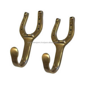 Excellent <b>Gold</b> Brass Equestrian Hook Single Piece Wholesale Wall Hook Easy Installation Type Amazing Hooks in Competitive Price - Product Image 2