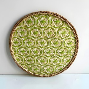 Manteles individuales de bambú verde hechos a mano para servir y decorar, la mejor opción en manteles individuales tejidos sostenibles. - Product Image 1