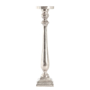 <b>Silver</b> Aluminum Pillar Candle Stand Classic Vintage Metal <b>Candlestick</b> Pedestal Wholesale Home Decor - Product Image 1