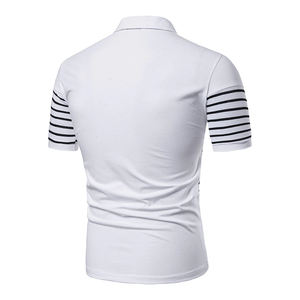 Polo coupe décontractée Design assorti Polo léger en tissu de coton à col rabattable OEM/ODM Vêtements décontractés Polos pour hommes - Product Image 4