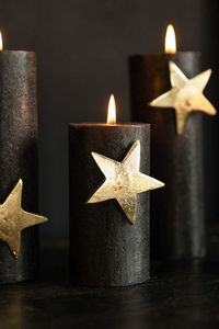 Porte-bougies rustiques faits à la main en bois de cerf, décorations de table rondes en résine pour Noël, salon, ensemble multi-pièces - Product Image 3