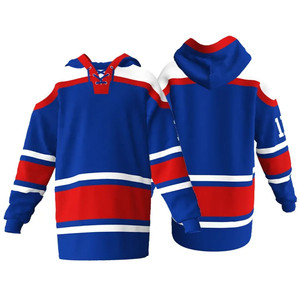 CLOTHING WAY INTERNATIONAL Jersey de Hockey sobre Hielo con Capucha para Hombre, Manga Larga, Logotipo Bordado a Rayas, Corte Regular, Todas las Temporadas - Product Image 5