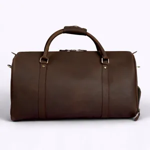 Sac de voyage en cuir de qualité supérieure, imperméable, pour le sport et la gym, avec sangle réglable et personnalisation de la marque, fournisseur OEM - Product Image 1