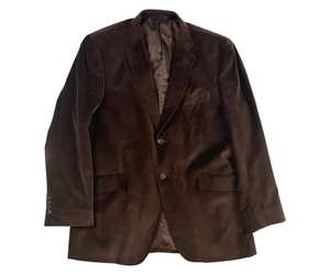 Veste de sport en velours marron foncé vintage pour homme, taille 42R, blazer marron classique pour homme, blazer en velours élégant pour événements formels et mariages - Product Image 3