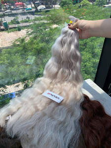 Extensiones de cabello Remy virgen a granel, cabello humano vietnamita de un solo donante, precio de fábrica al por mayor, colores más claros, rizado ondulado recto - Product Image 6