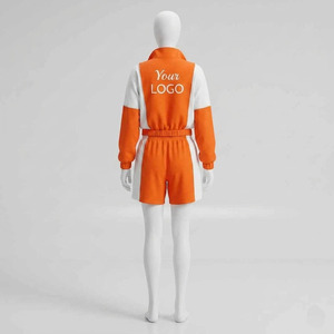 Custom Logo Women Tracksuit Set 2 Piece Sportswear <b>Zip</b> <b>Up</b> <b>Jacket</b> and Shorts Fitness Gym Outfit high quality men's tracksuits - Product Image 4