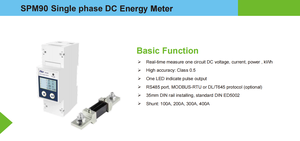 เครื่องวัดพลังงาน DC แบบเฟสเดียว <span class=keywords><strong>SPM90</strong></span>นำร่องวัดค่าพลังงานแบบเรียลไทม์มีวงจรหนึ่งแรงดันไฟฟ้ากระแสตรงเครื่องวัดพลังงาน - Product Image 6