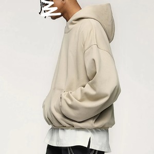 เสื้อฮู้ดดี้ผู้ชายแบบขายส่งสั่งทำพิเศษ ผ้าเฟรนช์เทอร์รี่ ทรงโอเวอร์ไซส์ ผ้าฝ้ายสีพื้น เสื้อฮู้ดดี้และเสื้อสเวตเชิ้ตผู้ชายสั่งทำพิเศษ ฮู้ดดี้โอเวอร์ไซส์ - Product Image 4