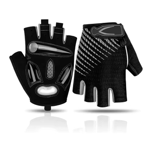 High Quality <b>Leather</b> <b>Fingerless</b> Gym Weight Lifting <b>Gloves</b> for Bodybuilding Fitness Workout with Strong Hand Grip - Product Image 1