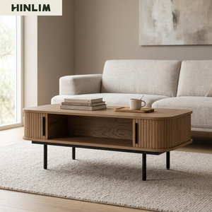 Table basse en bois moderne et durable avec rangement, design Mu-ji, meubles de salon Nuhoom, rectangulaire - Product Image 2