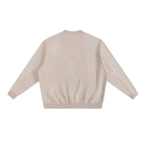 Sweat-shirts pour hommes à col rond, vierges, de haute qualité, en molleton de coton épais, coupe oversize, effet vintage délavé au soleil, avec impression de logo personnalisé - Product Image 4