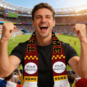 Écharpe de supporter de football LESAM SPORTS la plus vendue, en acrylique écologique, confortable, tricotée, imprimée, pour club de fans, idéale pour l'encouragement sportif - Product Image 3