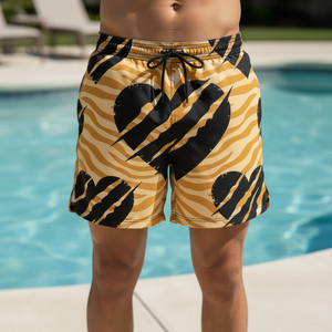 Fabricante de Shorts de Baño con Impresión Personalizada, Shorts de Playa de Marca Privada OEM, Secado Rápido, Ligeros, Trajes de Baño de Verano, Logotipo Personalizado - Product Image 4