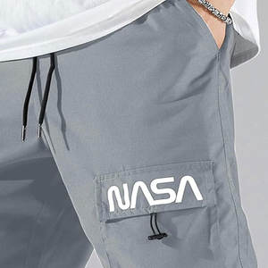 Pantalon de jogging décontracté pour homme, personnalisé OEM, taille haute élastique, coupe droite, tissu épais, devant plat, idéal pour l'été - Product Image 2