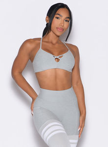 Wholesale Light Cloud Lift Luxe Sports <b>Bra</b> <b>With</b> <b>Spaghetti</b> Adjustable <b>Straps</b> Detailed Front And Back Women's Fitness Sports <b>Bra</b> - Product Image 5
