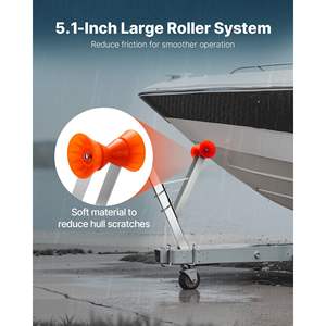 Boulons en U à rouleaux en TPU orange Poteaux de treuil de 2 à 3 pouces Siège de treuil de remorque de bateau galvanisé à l'argent pour bateau de pêche Jet Ski - Product Image 4