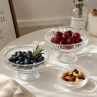 Hoogwaardig modern minimalistisch glazen schaal voor gedroogd fruit, fruitplateau, dessertplateau, huishoudelijk, woonkamer, snack-display, snoepbord
