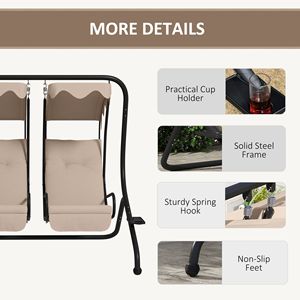 Comoda Sedia Sospesa a Forma di Uovo in Rattan Sintetico, Sedia a Dondolo Non Autoportante, Non Difettosa con Garanzia di Reso - Product Image 5