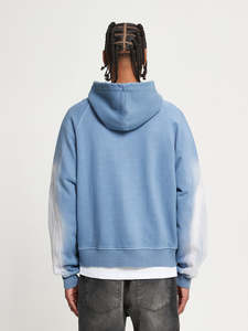 Sudadera con capucha unisex con cremallera, teñido degradado, corte holgado, de algodón suave y forro polar transpirable, estilo digital para un estilo de vida activo. - Product Image 3
