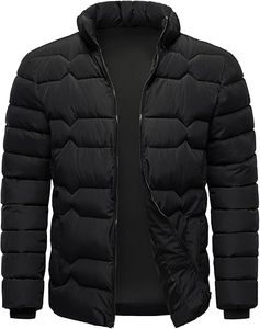 Chaqueta Bomber Larga y Delgada Acolchada Impermeable de Invierno para Hombre con Cuello Alto, Personalizada al por Mayor - Product Image 3
