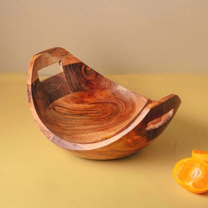 Bol en bois dur poli, finition lisse, pour la table à manger, la cuisine, la décoration de la maison et les cadeaux - Product Image 3