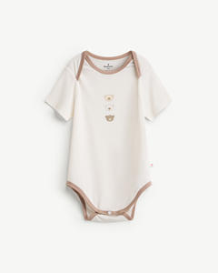 Body de Bebé de Manga Corta con Broches de Presión, Modal y Spandex, para Recién Nacidos, Unisex, ODM Vietnam - Product Image 1