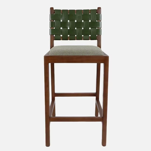 Commercial Grade Teak Wood Bar <b>Stool</b> with Back – Modern Counter Chair for Cafe Restaurant & Hotel Use - Product Image 2