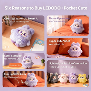Lindo Colgante de Peluche Inteligente con Reproductor de Música, Interactivo y Parlante, con Enciclopedia de Voz y Preguntas y Respuestas, Muñeco Compañero con IA - Product Image 2