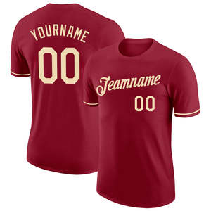 Custom Team Name Baseball T <b>Shirt</b> Personalized Number Logo Uniform Short Sleeve Cotton Blend Sportswear OEM Manufacturer - Product Image 1