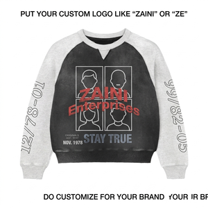 360 GSM 100% Cotton Fleece Men's Half Zip O-Neck Lined <b>Sweatshirt</b> Front Logo Position Quick Dry Windproof Custom <b>Embroidery</b> OEM - Product Image 1