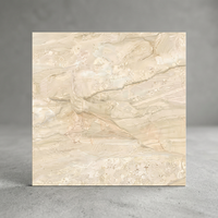 Carreaux de porcelaine polis Dyna Beige 600x600mm, aspect marbre brillant 60x60cm, carreaux de sol en céramique effet ciment 2x2 pi
