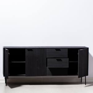 Aparador Vandana Arista Mira Negro con 3 Cajones y 3 Puertas para Interiores Modernos y Elegantes - Product Image 2