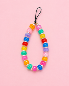 Dragonne de poignet imperméable en perles acryliques multicolores, lanière de téléphone portable perlée, accessoire de mode mignon pour femme - Product Image 2