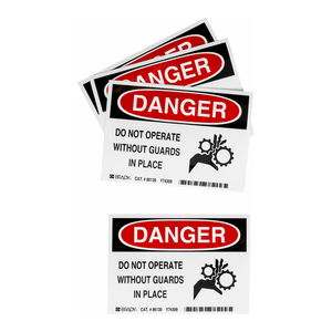Durable PVC Danger Safety <b>Labels</b> for Industrial Equipment-UV Resistant Self-Adhesive <b>Stickers</b> - Product Image 2