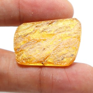 Cabochon lisse en ambre naturel de la Baltique avec insectes inclus, pierre précieuse en ambre en vrac - Product Image 3