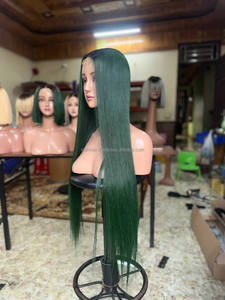 Extensions de cheveux humains vietnamiens 8-30 pouces os droit couleur vert foncé perruques de cheveux humains en gros cheveux Vietnam - Product Image 3