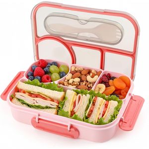 Contenitore per Pranzo Riutilizzabile a 4 Scomparti per Adulti, Contenitori Antiurto per Snack, Lavabili in Lavastoviglie, Realizzati in Materiale B - Product Image 1