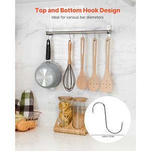 Confezione da 40 Ganci a S in Acciaio Inossidabile Resistenti da 3,4 Pollici, Capacità di Carico 10 kg, Ganci a S in Metallo - Product Image 2