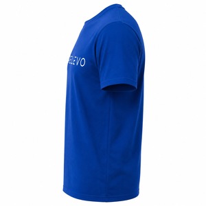 T-shirt de football unisexe bleu à manches courtes et col en V, en polyester respirant, coupe classique, vêtements d'été RELEVO INDUSTRIES - Product Image 4