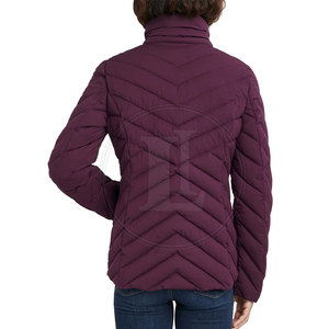 Veste matelassée pour femme, mode d'hiver, motif uni, doublure en nylon, logo sur le devant, respirante, de haute qualité, vêtements d'extérieur décontractés, polyester - Product Image 6