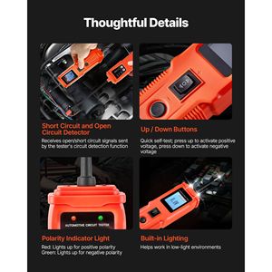 Tester per Circuiti Elettrici 8 in 35 DCV con Display a Colori TFT, Illuminazione, Kit Tester per Circuiti Automobilistici 12-24v 24v - Product Image 6