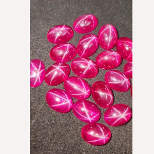 Lot de 19 cabochons ovales Lindy Star Ruby 14x10mm, 185 carats, Iroc Sales, pierres précieuses en vrac de haute qualité, 74 $ US pour tout le lot - Product Image 3