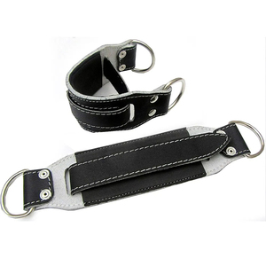 High Quality Cowhide Leather Fitness Safety <b>Ankle</b> Straps with Cuffs for Gym Workout Leg Abs Glute Muscles Leather <b>Ankle</b> Straps - Product Image 1