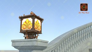 Wrought Iron for LED Wall Lamp with E26 Bulb Base <b>Remote</b> <b>Control</b> Multicolored Glass Shade for Courtyard-KHP Brand Vietnam - Product Image 4